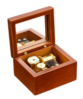 木質 紅色木盒 音樂盒 MUSIC BOX